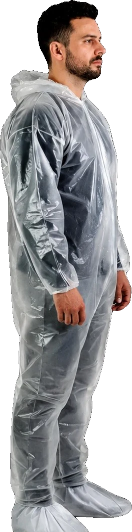 Conjunto de chuva transparente